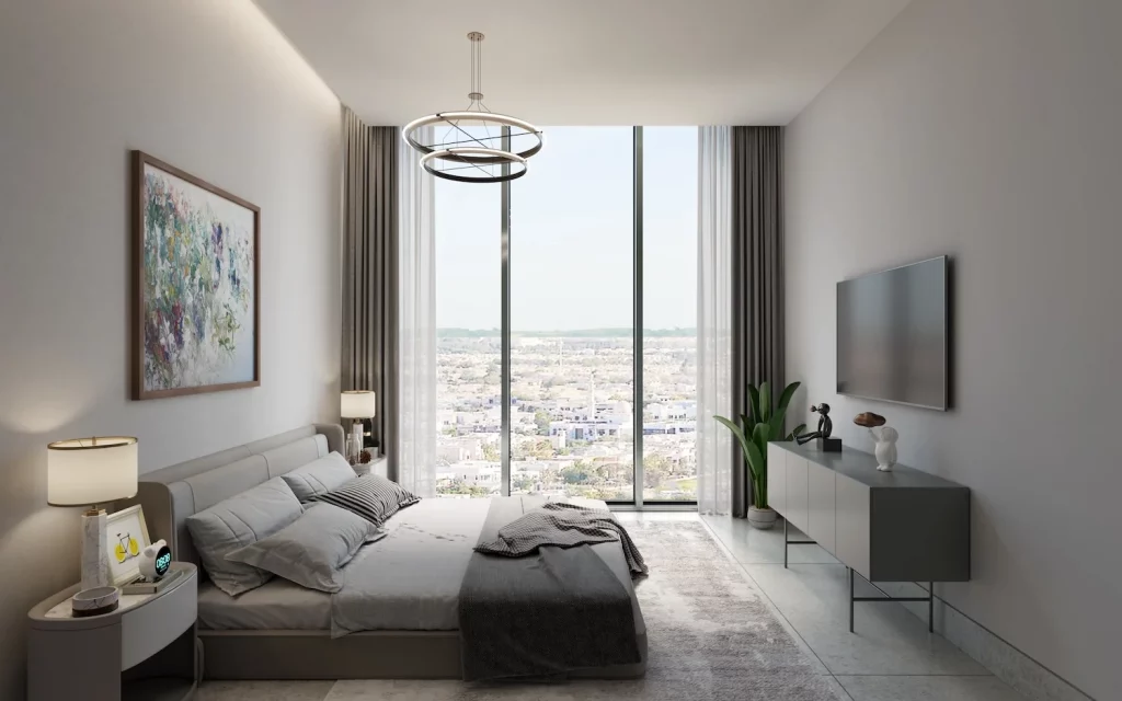 Bedroom view Sobha verde Dubai christian pass Immobilien real estate broker Makler deutsch